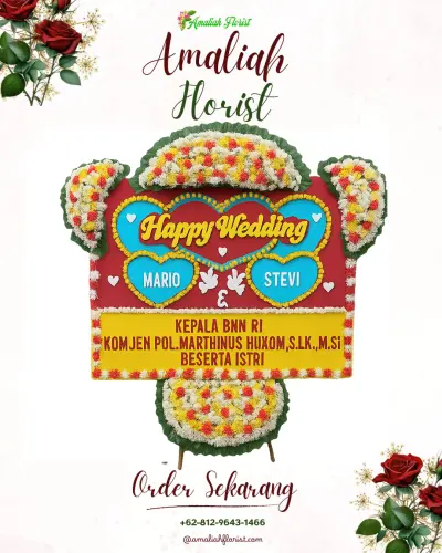 Karangan Papan Bunga Pernikahan di Kemandungan
